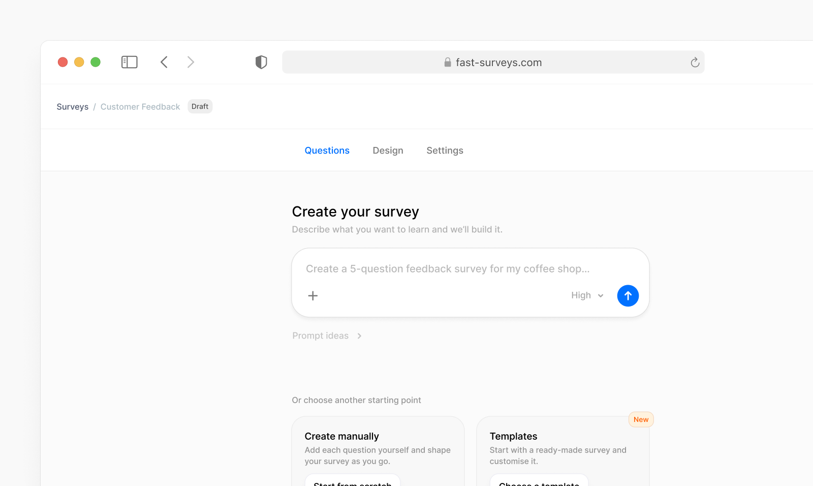 The survey builder is now public
